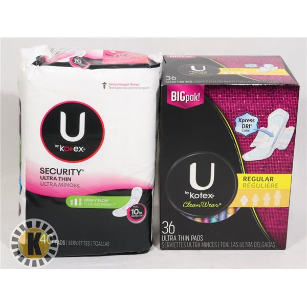 BAG OF NEW KOTEX REGULAR PAD