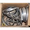 Image 1 : BOX OF GALVANIZED 5"X 5/8" X 0.030" PUNCH CLAMPS