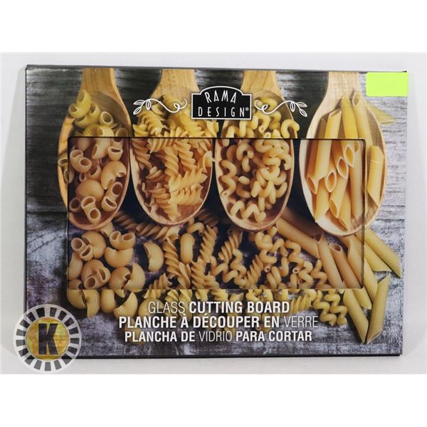NEW GLASS CUTTING BOARD PASTA THEME