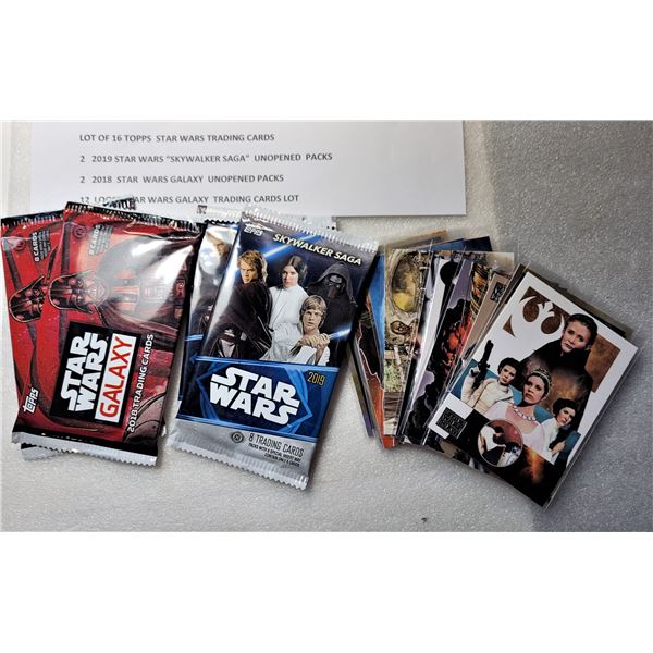 7)  LOT OF 4 FACTORY SEALED STAR WARS TRADING