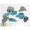 Image 1 : 8)  LOT OF 8 TURQUOISE BLUE JASPER MINERAL