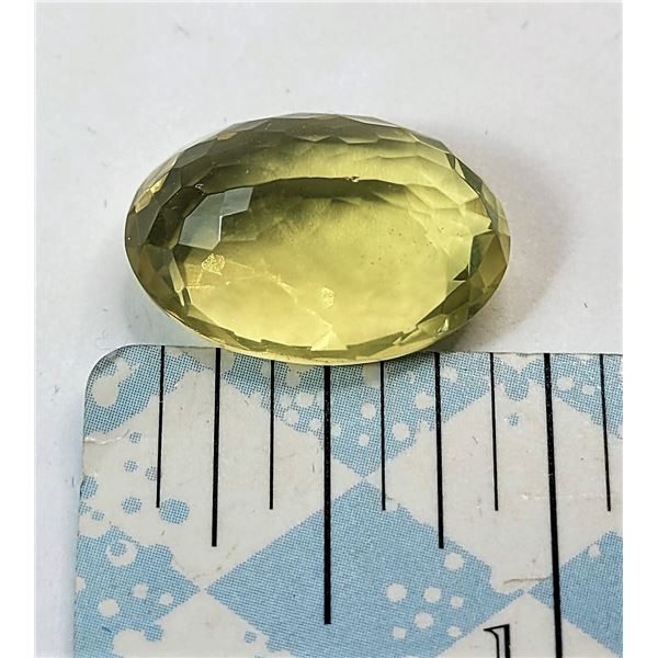 4)  OVAL LAB CREATED 24 CT CITRINE,  READY FOR