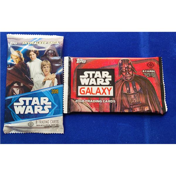 7)  LOT OF 2 SEALED STAR WARS TRADING CARDS