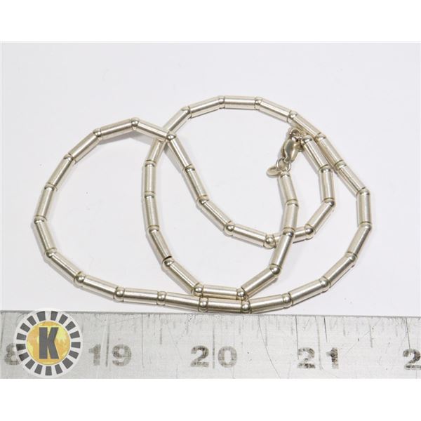 925 SILVER 16" CYLINDER AND BEAD DESIGN