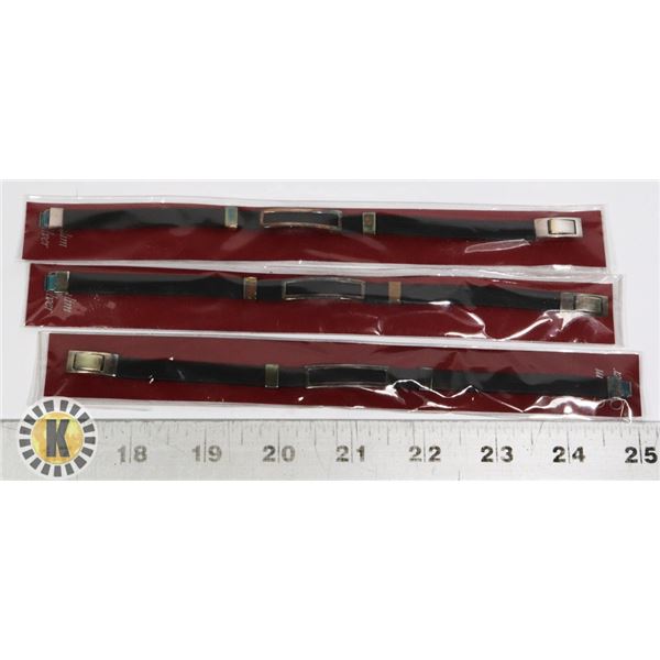 LEATHER AND 925 SILVER BRACELET