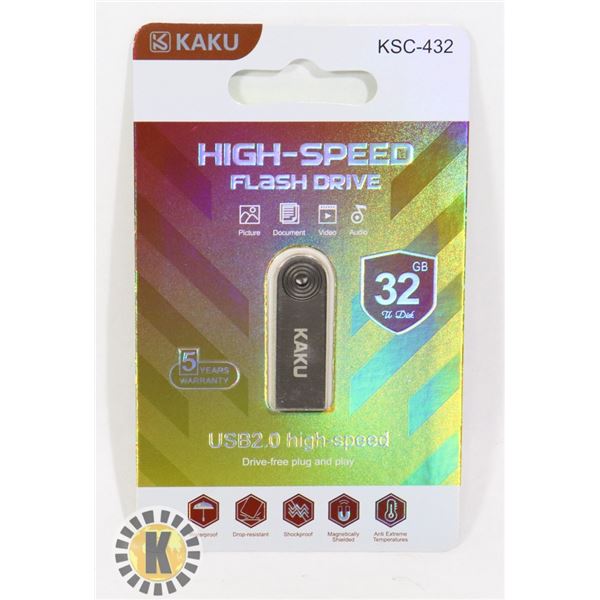 KAKU 32GB USB 2.0 HIGH SPEED FLASH DRIVE