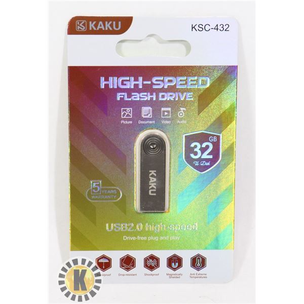 KAKU 32GB USB 2.0 HIGH SPEED FLASH DRIVE