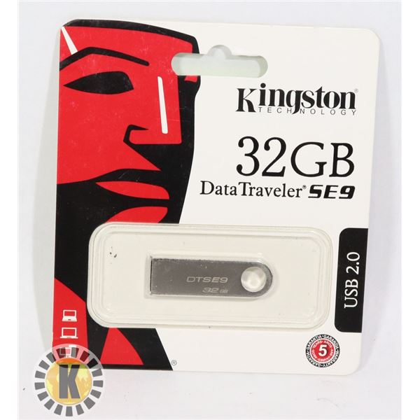 KINGSTON 32GB USB 2.0 FLASH DRIVE