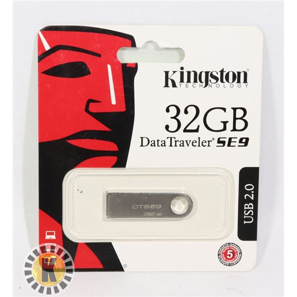 KINGSTON 32GB USB 2.0 FLASH DRIVE