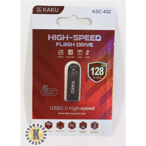 KAKU 128GB USB 2.0 HIGH SPEED FLASH DRIVE