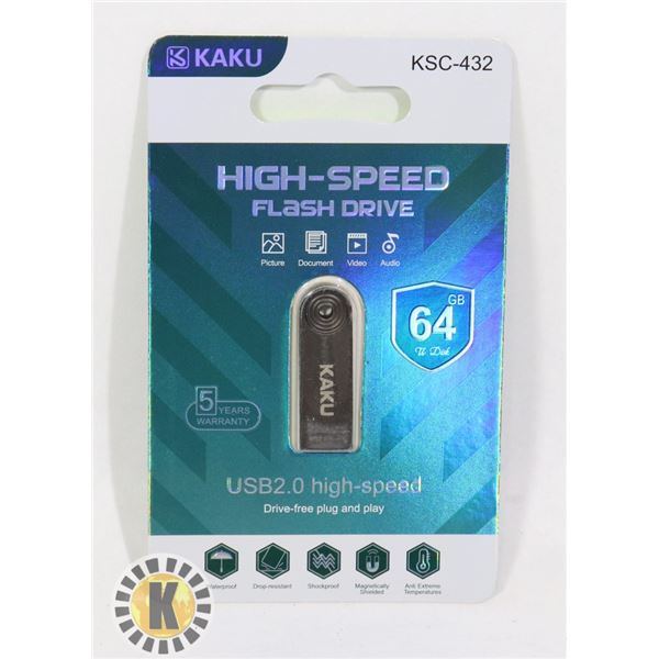 KAKU 64GB USB 2.0 HIGH SPEED FLASH DRIVE