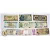 Image 1 : 5)  LOT OF 10 WORLD BANKNOTES INCLUDING: