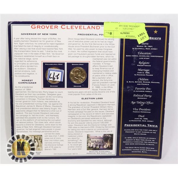 1885-1889 USA CLEVELAND PRESIDENTIAL DOLLAR