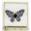 Image 2 : BUTTERFLY RHINESTONE BROOCH