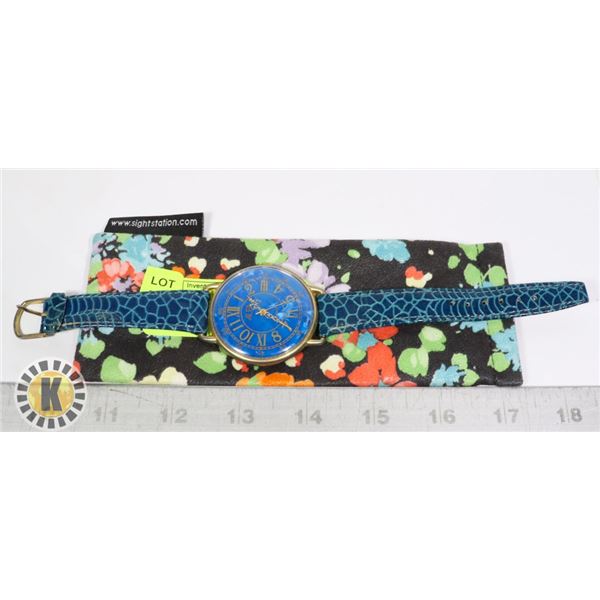 LARGE LADIES ALFA BLUE WATCH