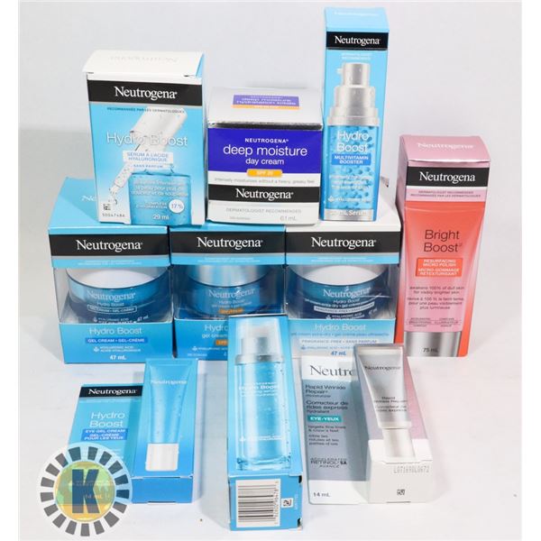 BAG OF ASSORTED NEUTROGENA SKIN CARE PRODUCT