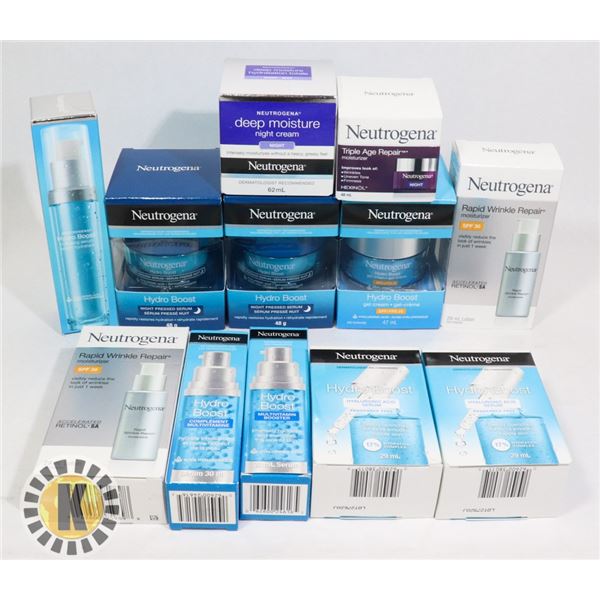 BAG OF ASSORTED NEUTROGENA SKIN CARE PRODUCT