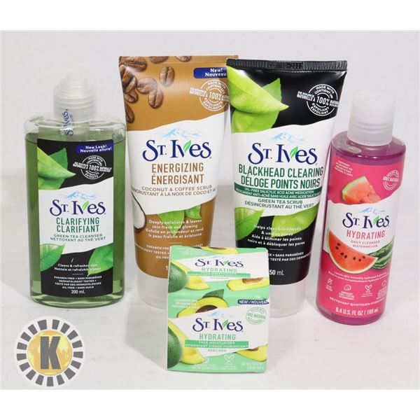 BAG OF ST.IVES SKIN CARE PRODUCTS