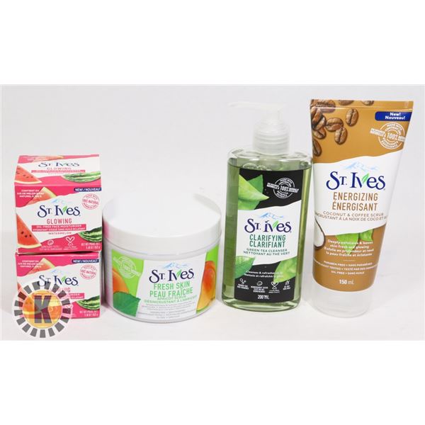 BAG OF ST.IVES SKIN CARE PRODUCTS