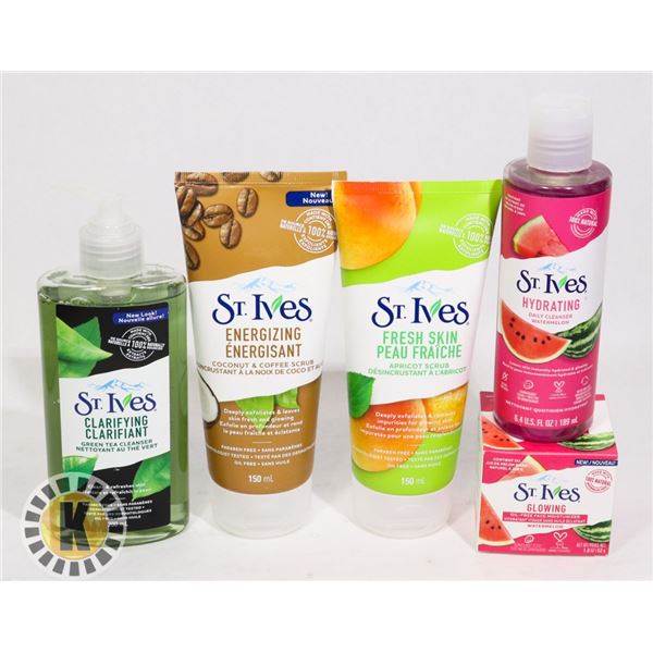BAG OF ST.IVES SKIN CARE PRODUCTS