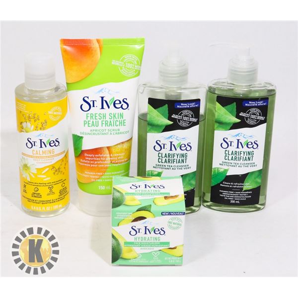 BAG OF ST.IVES SKIN CARE PRODUCTS