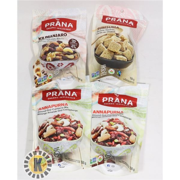 BAG OF ASSORTED PRANA ORGANIC SNACKS