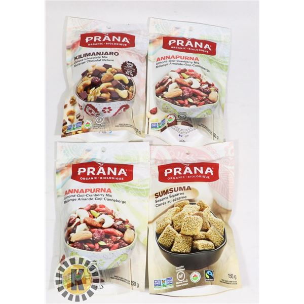 BAG OF ASSORTED PRANA ORGANIC SNACKS