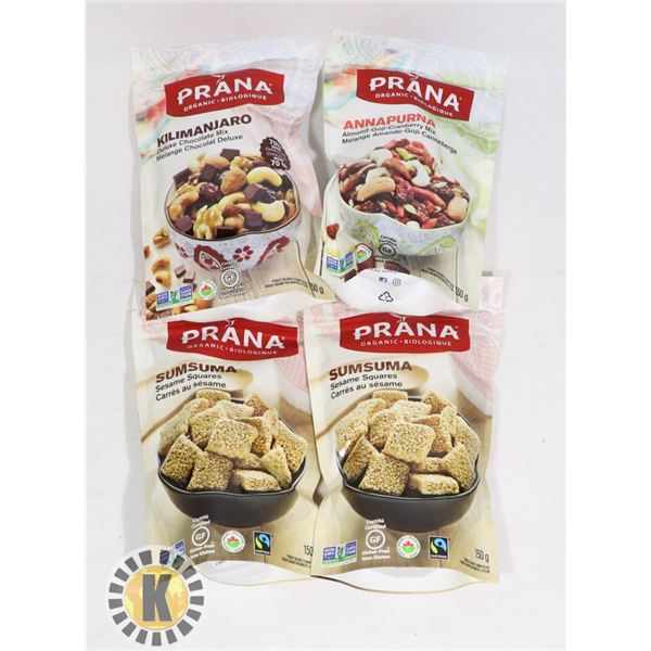 BAG OF ASSORTED PRANA ORGANIC SNACKS