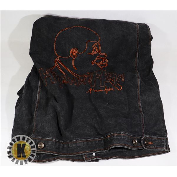 FAT ALBERT BLACK JEAN JACKET LARGE SIZE