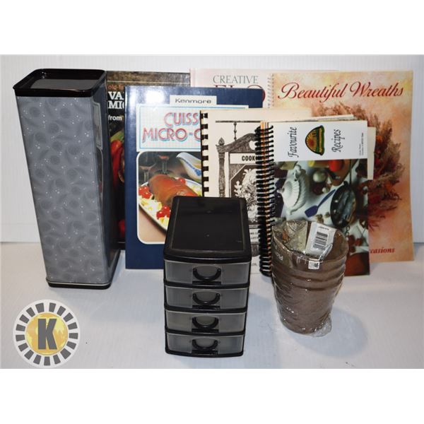 BOX OF ASSORTED CRAFTS SUPPLIES