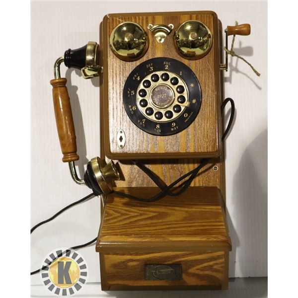 VINTAGE LOOK WOODEN TELEPHONE