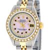 Image 1 : Rolex Ladies 2 Tone 18K Pink MOP Ruby Diamond Sapphire Datejust Wristwatch