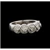 Image 1 : 14KT White Gold 0.67 ctw Diamond Ring