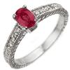Image 1 : CERTIFIED 1.63ctw RUBY & DIAMOND RING 14KT WHITE GOLD