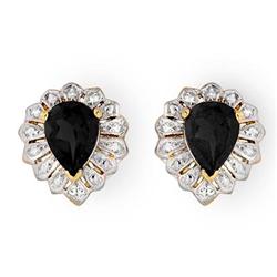 CERTIFIED 2.20ctw SAPPHIRE STUD EARRING YELLOW GOLD