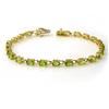 Image 1 : ACA CERTIFIED 6.0ct PERIDOT LADIES TENNIS BRACELET GOLD