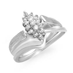 BRIDAL 0.25ctw DIAMOND RING 2 PIECE SET 14KT WHITE GOLD