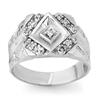 Image 1 : CERTIFIED QUALITY 0.25ctw DIAMOND MEN'S RING WHITE GOLD