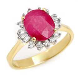 CERTIFIED 2.02ctw RUBY & DIAMOND RING 14KT YELLOW GOLD