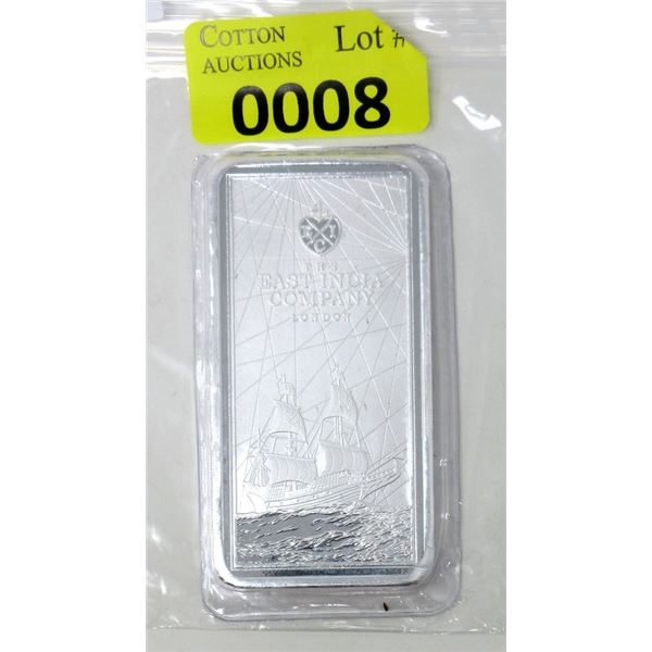 8 Oz/250 Gram. St. Helena Silver Legal Tender Bar