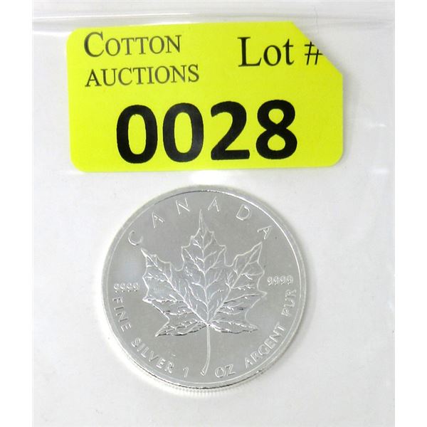 1 Oz .9999 Fine Silver 2013 Canada Maple Leaf Coin