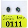 Image 1 : New Ocean Blue Topaz & Diamond Earrings