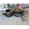 Image 1 : 5 Assorted Cast Iron Cookware - No lids
