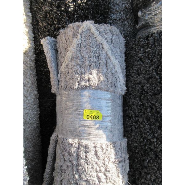 5' x 7' Grey Patterned Soft Step Area Carpet
