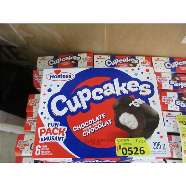10 Boxes of 6 Hostess Chocolate Cupcakes