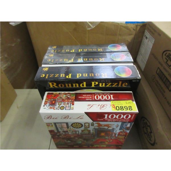 4 Assorted New 1000 Piece Jig Saw Puzzles