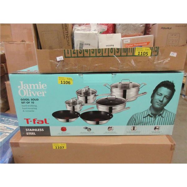 New Jamie Oliver T-Fal 10 Piece Cookware Set