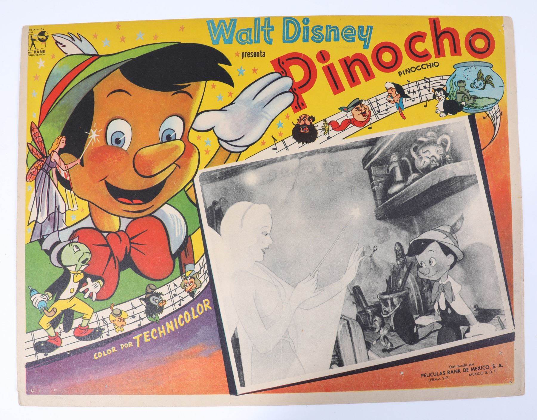 Disney Pinocchio Mexico Lobby Card Disney Pinocchio Mexico Lobby Card