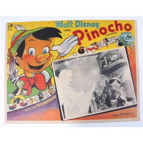 Disney Pinocchio Mexico Lobby Card