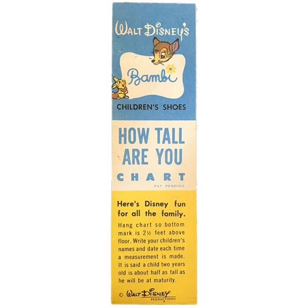 Walt Disney Animation Character Height Chart